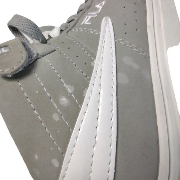 NEW Fila Boys' Vulc Basketball Hightop Shoes Heather Grey/White Size 11½ *Flawed - Picture 9 of 10